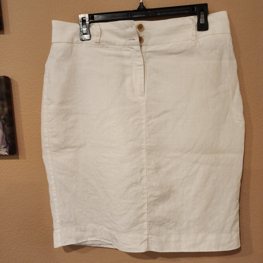 Banana Republic Cream Pencil Skirt